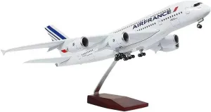 1 160 Scale for Airplane Airbus A380 France Model Wheel Diecast Plastic Resin Plane for Collection Aircraft Model Display Miniatures Toy's Set(No Light)