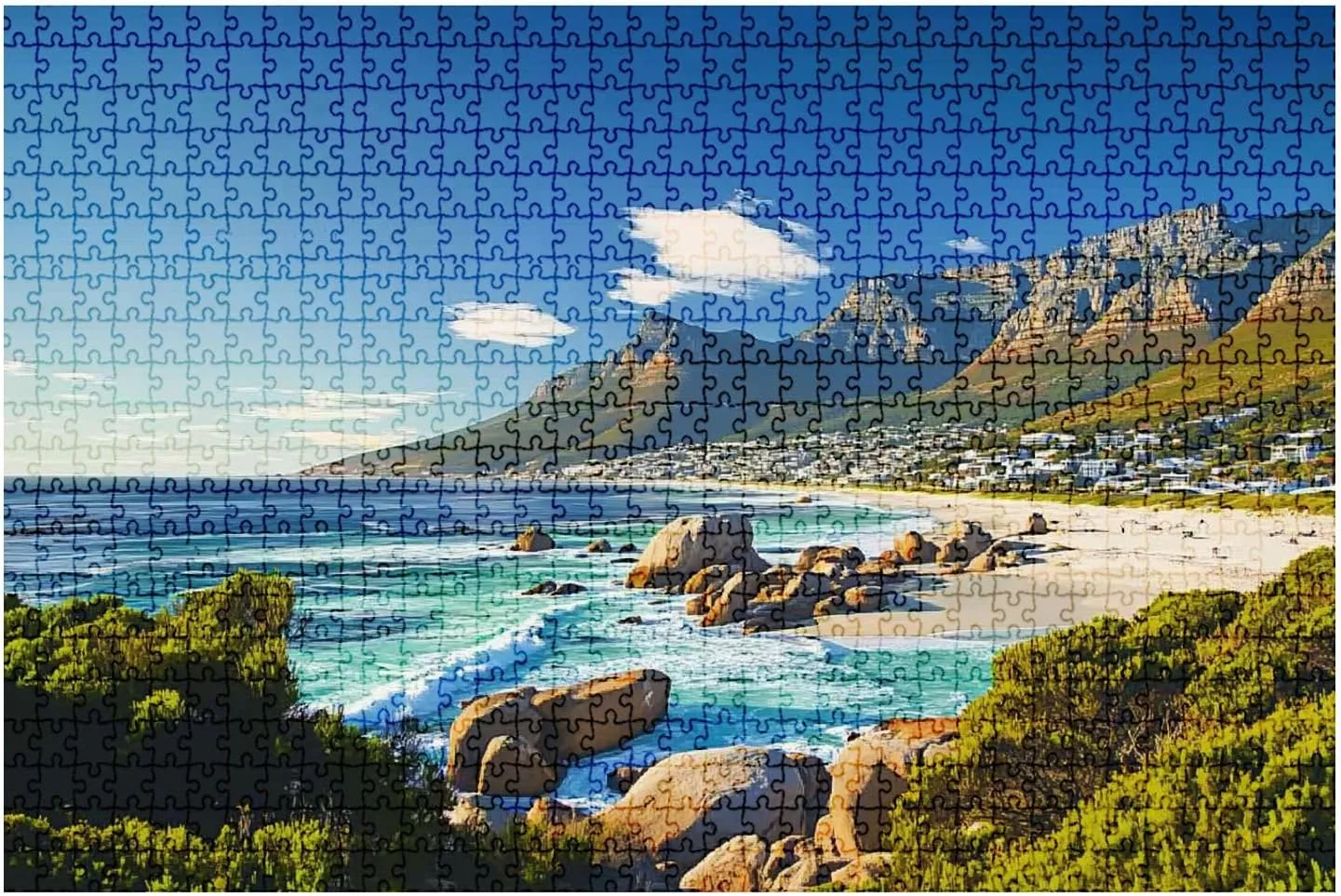 1000 Piece Coastal Puzzle Montauk Point Light Lighthouse Long Island New York Suffolk 20" x 31" Countdown Indoor Activities Difficult Jigsaw Puzzle Set for Adults, Children - Educational Toys Gift