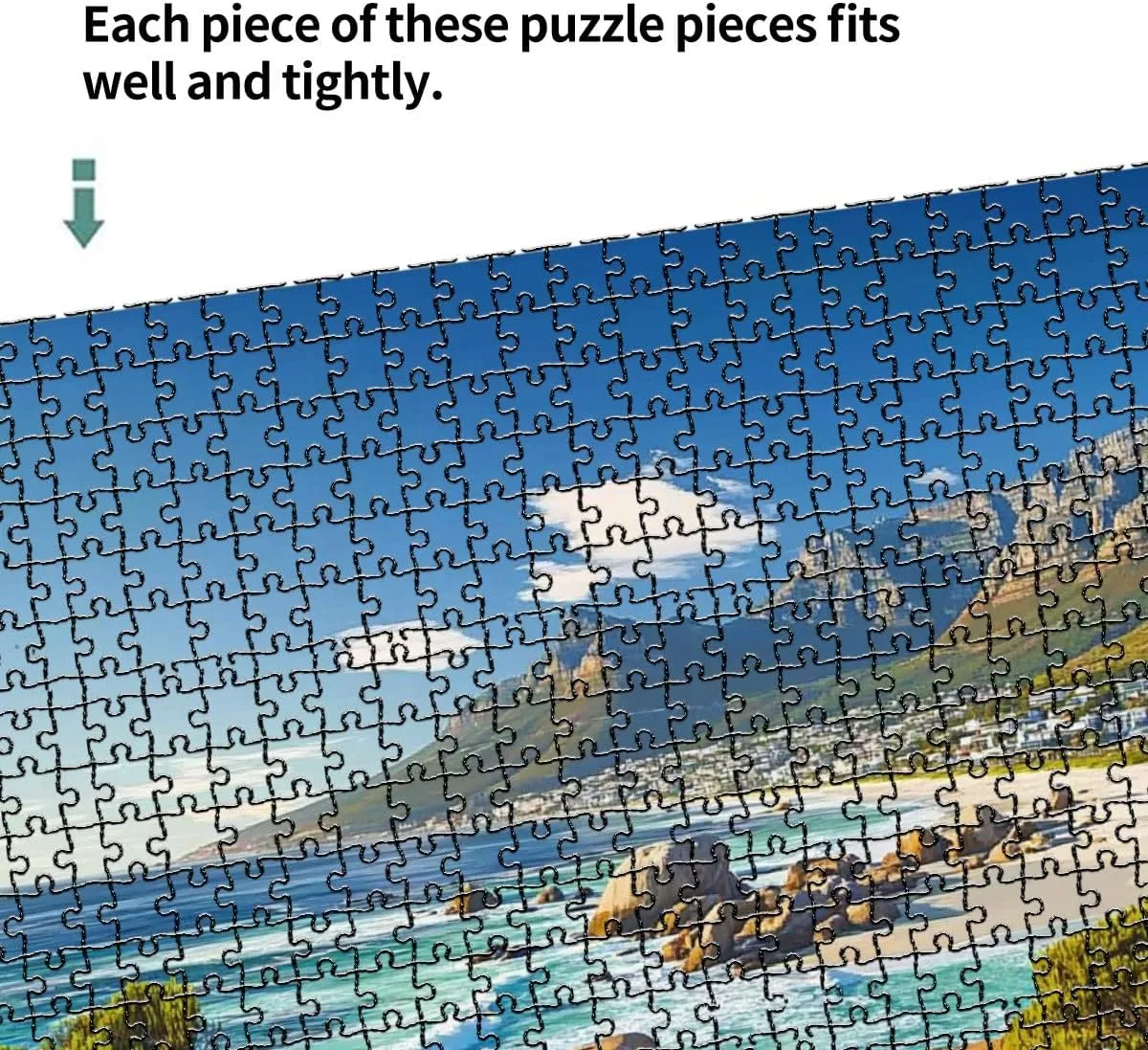 1000 Piece Coastal Puzzle Montauk Point Light Lighthouse Long Island New York Suffolk 20" x 31" Countdown Indoor Activities Difficult Jigsaw Puzzle Set for Adults, Children - Educational Toys Gift