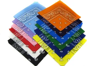 12 Color Pack Bandana - Assorted Colors