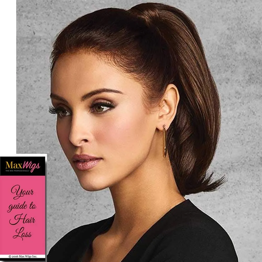 12" Simply Straight Pony Color R14/25 Honey Ginger - Hairdo Wrap-Around Hook-and-Loop Attachment Ponytail Tru2Life 100% Heat Friendly Synthetic Braid or Curly Hairpiece Cola de Caballo Hairloss Booket