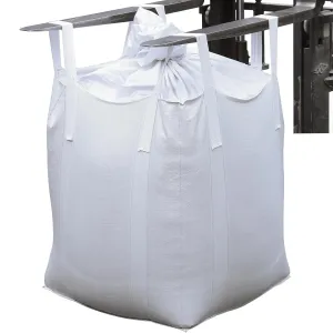 (2 packs) FIBC Bulk Bags, Container Bags, Load Capacity 2200Ib 35 "L x 35 "W x 43 "H, Woven Polypropylene Sacks, Four Fastening Hooks, Flat Bottom on Top of Trunks (r2)