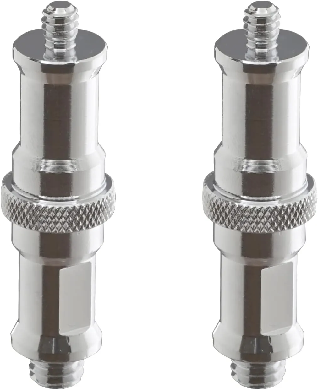 2 Pieces Standard 1/4 to 3/8 inch Metal Male Convertor Threaded Screw Adapter Spigot Stud for Studio Light Stand, Hot Shoe/Cold Shoe Adapter, Ball Head, Wireless Flash Receiver, Trigger