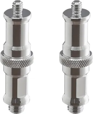 2 Pieces Standard 1/4 to 3/8 inch Metal Male Convertor Threaded Screw Adapter Spigot Stud for Studio Light Stand, Hot Shoe/Cold Shoe Adapter, Ball Head, Wireless Flash Receiver, Trigger
