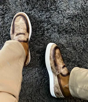 234  - Lufiano Slip On: Brown