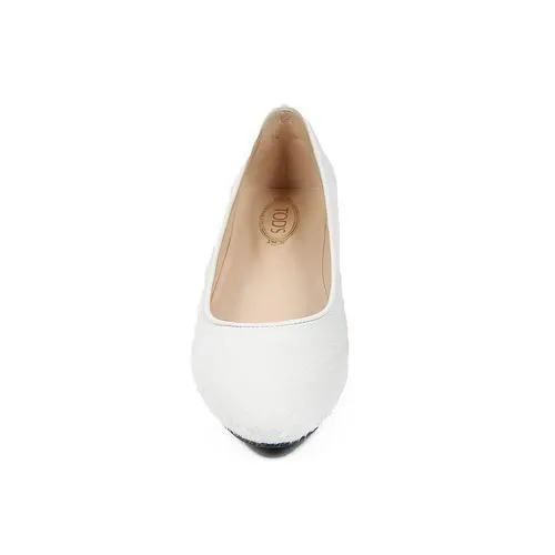  (254mm) Streamlined US White XXW0UK0K3717L7168I ballerina 38 ladies - 7.5 Fast dispatch Tods EUR