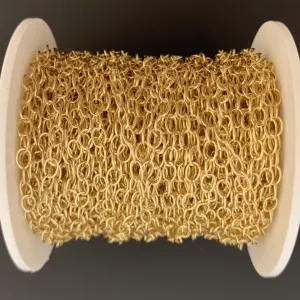 3 Feet of Gold Plated Brass Chain | Oval Cable Chain | Gold Plated and Electroplated Chain | Size: 2.9mmX4.5mm | CHN8BM