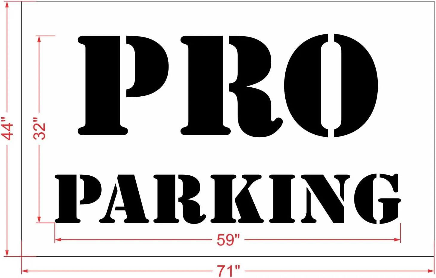 32" Home Depot PRO Parking Stencil - 1/16" (.063") Light-Duty LDPE