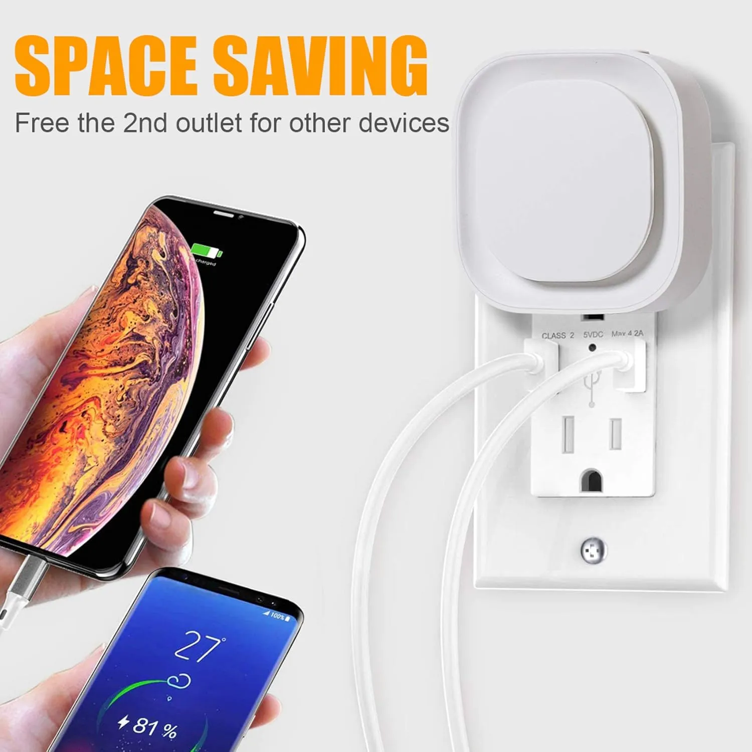 4 Pack Plug in Dimmable Night Lights, Auto Dusk to Dawn Sensor, Square Nightlights for Bathroom, Hallway, Stairs, Kitchen, Bedroom, Garage