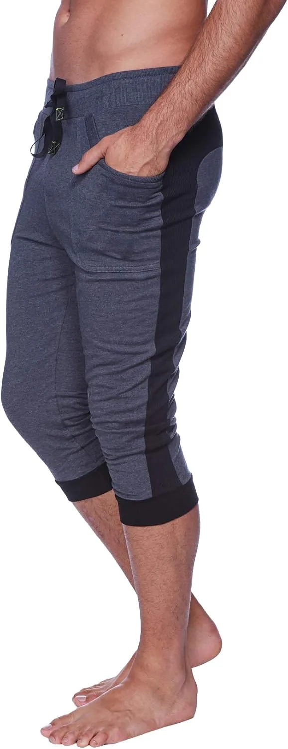 4-rth Men's Transition Cuffed Yoga Jogger Pant Modal French Terry Made in America Caliifornia Stretch Fit European Style
