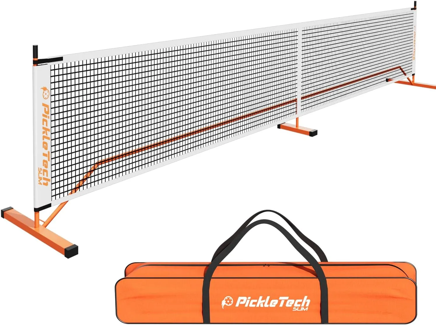 4.0 Slim Version Portable Pickleball Nets Outdoor Game 22 FT Pickleball Net-USAPA Regulation Size-Pickle Ball Net System with Carrying Bag for Driveway