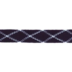 44mm Light Blue and Navy Diamond Worsted Flat Braid
