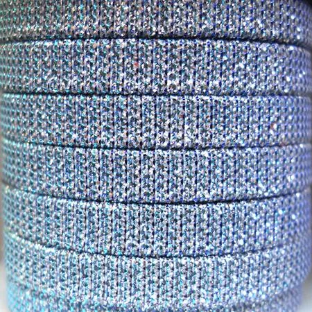 5 mm flat periwinkle iridescent fabric