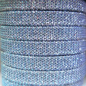 5 mm flat periwinkle iridescent fabric