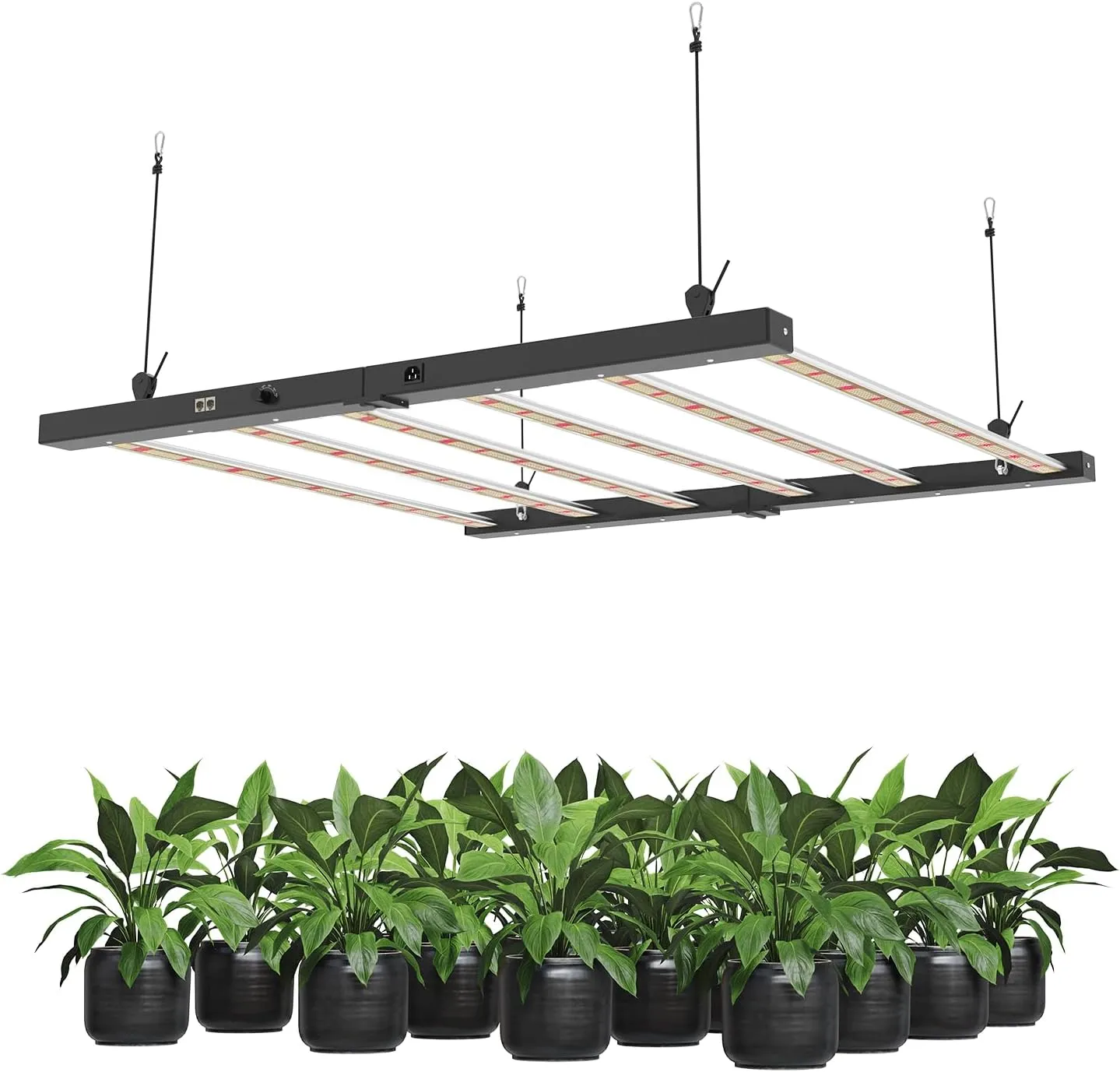 720W LED Grow Light 2.81 μmol/J Efficiency Dimmable Full Spectrum UV/IR Enhanced Grow Lamp for 4x4 5x5 ft Grow Tent Greenhouse Vertical Farms, and hydroponics