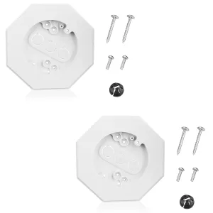 8161-2 Vertical Siding Lamp Octagon Mounting Kit (2pack) Siding Mounting Kit with Built-in Electrical Box,8161 Vertical Siding Lamp Mounting Kit,for T-111,HardiePlank Lap Siding,and Flat Surface