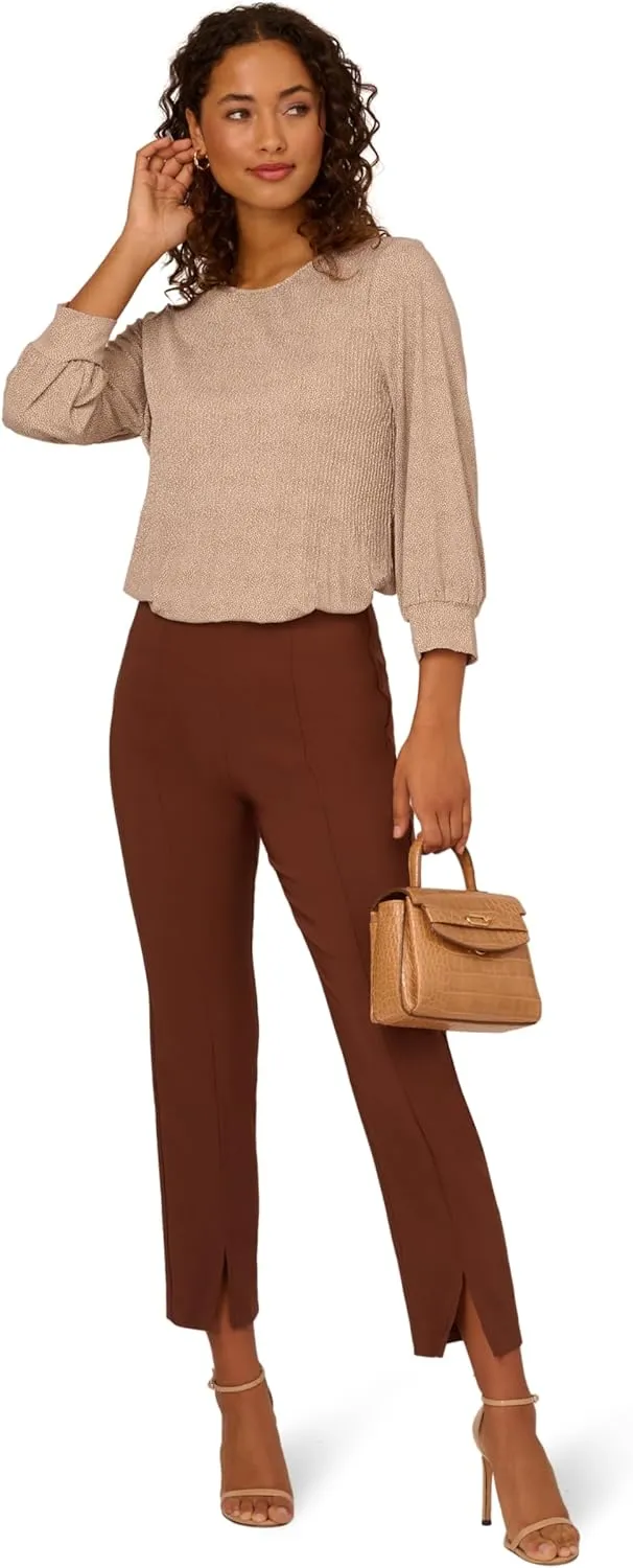 Adrianna Papell Women's Pull on Pant with Front Slit