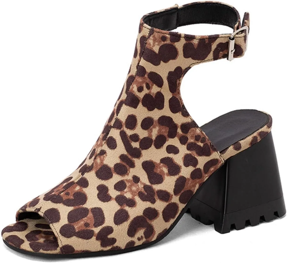 Aflngle Women's Fashion Floral Chunky Heel Block Open Toe Sandals Comfortable Non-Slip Ankle Strap Buckle Gladiator Roman Sandal Ankle Boots Summer Casual Dress Shoes