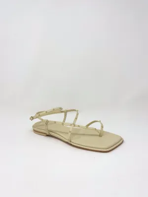 Alexia in Vanilla Calf w/Gold Studs