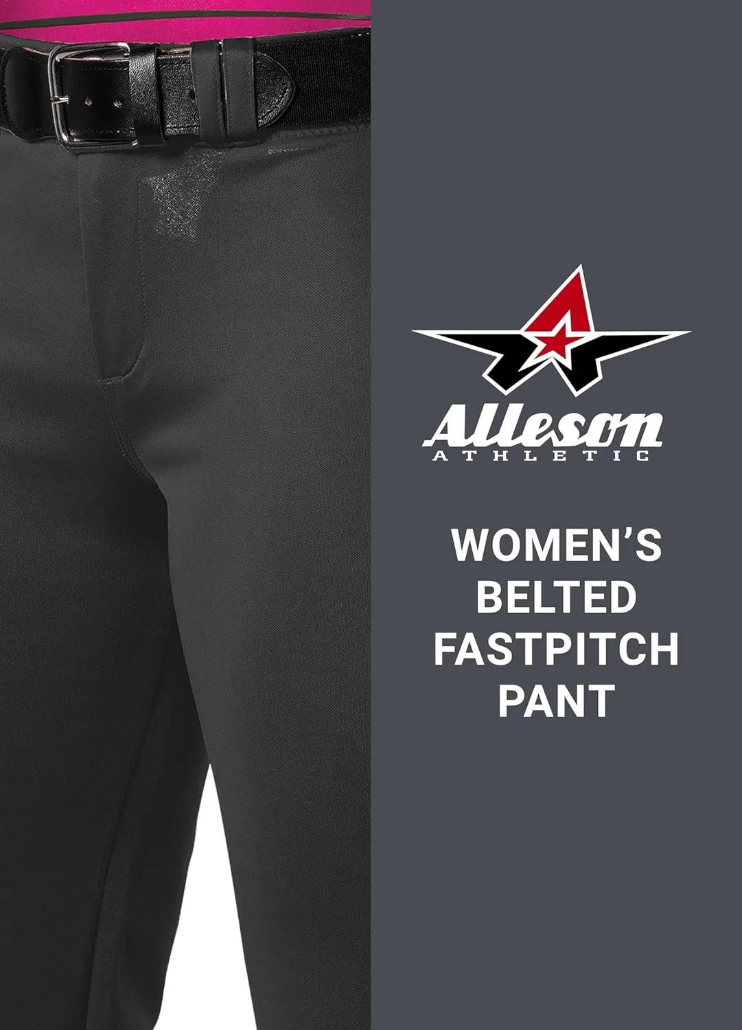 Alleson Athletic Women's Fastpitch/Softball Belted Speed Pant – Moisture-Wicking, Durable Fabric, and Pro-Style Fit