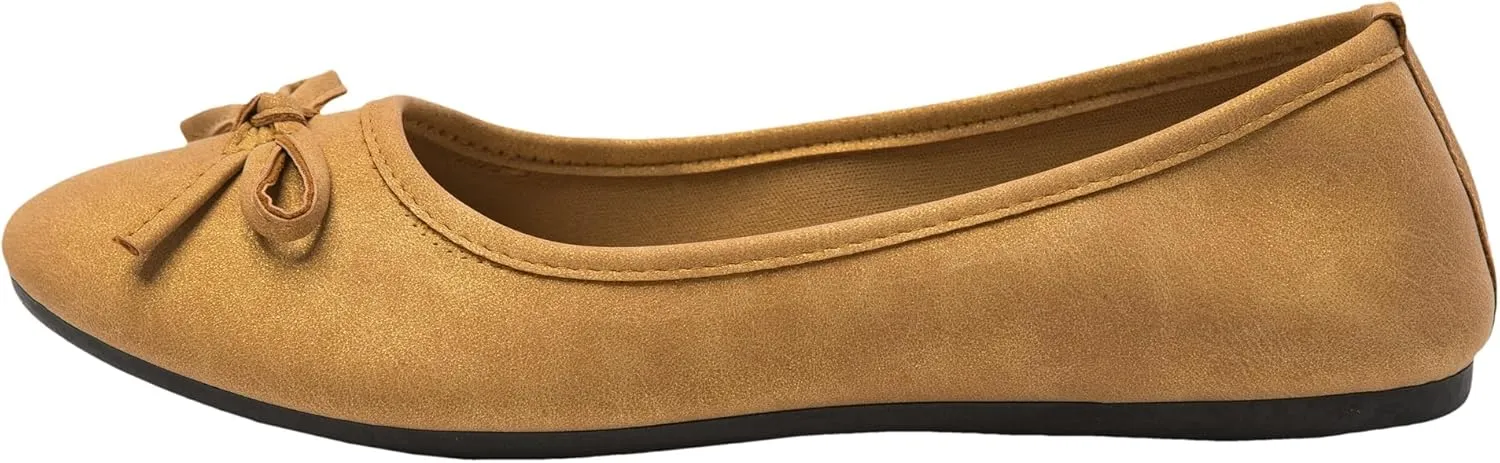 Alpine Swiss Polly Womens Bow Ballet Flats Round Toe Slip On Comfortable Shoes
