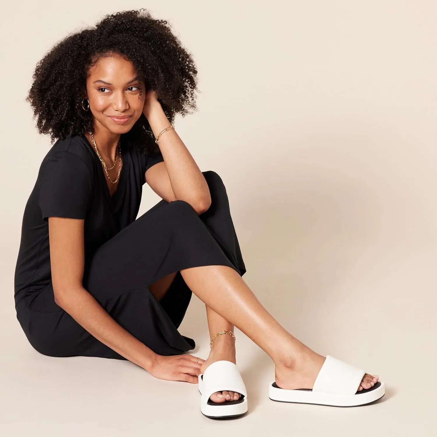 Amazon Essentials Women's Slide Flatform Sandal
