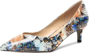 AMBELIGHT Womens Casual Slip On Pointed Toe Dress Shoes Patent Kitten Low Heel Pumps Shoes 2 Inch
