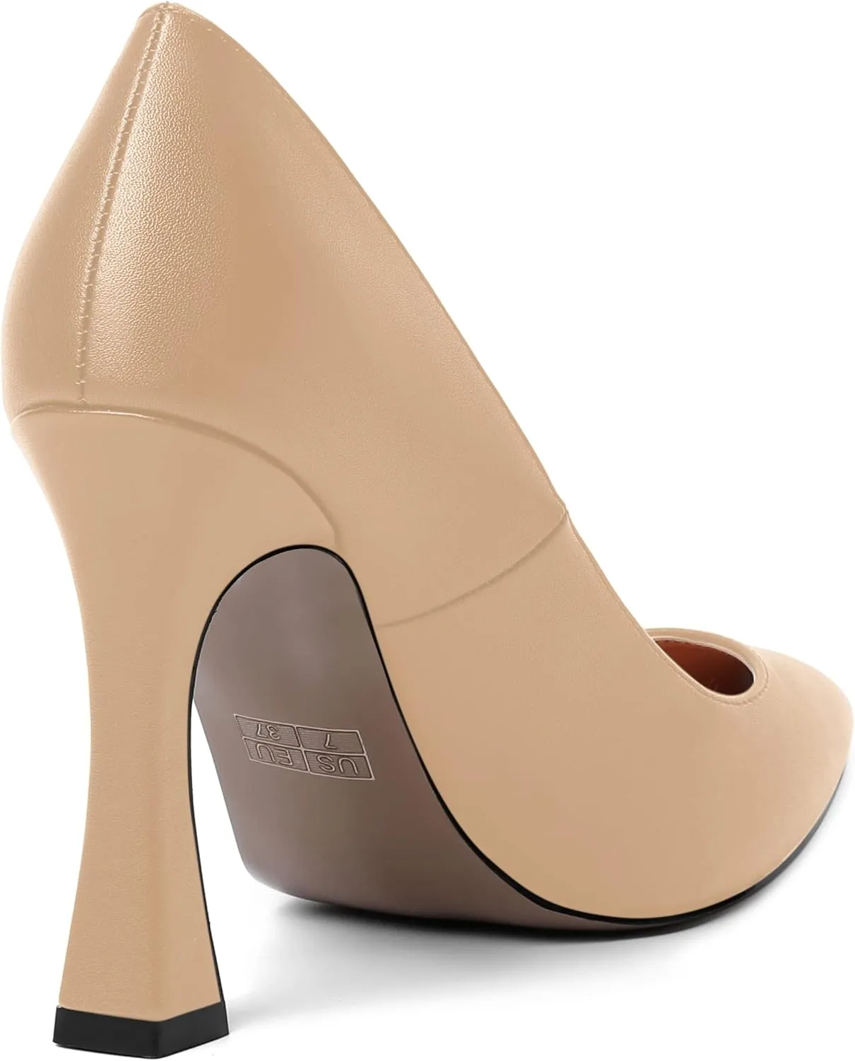 AMBELIGHT Womens Pointed Toe Evening Matte Dress Slip On Solid Stiletto High Heel Pumps Shoes 4 Inch