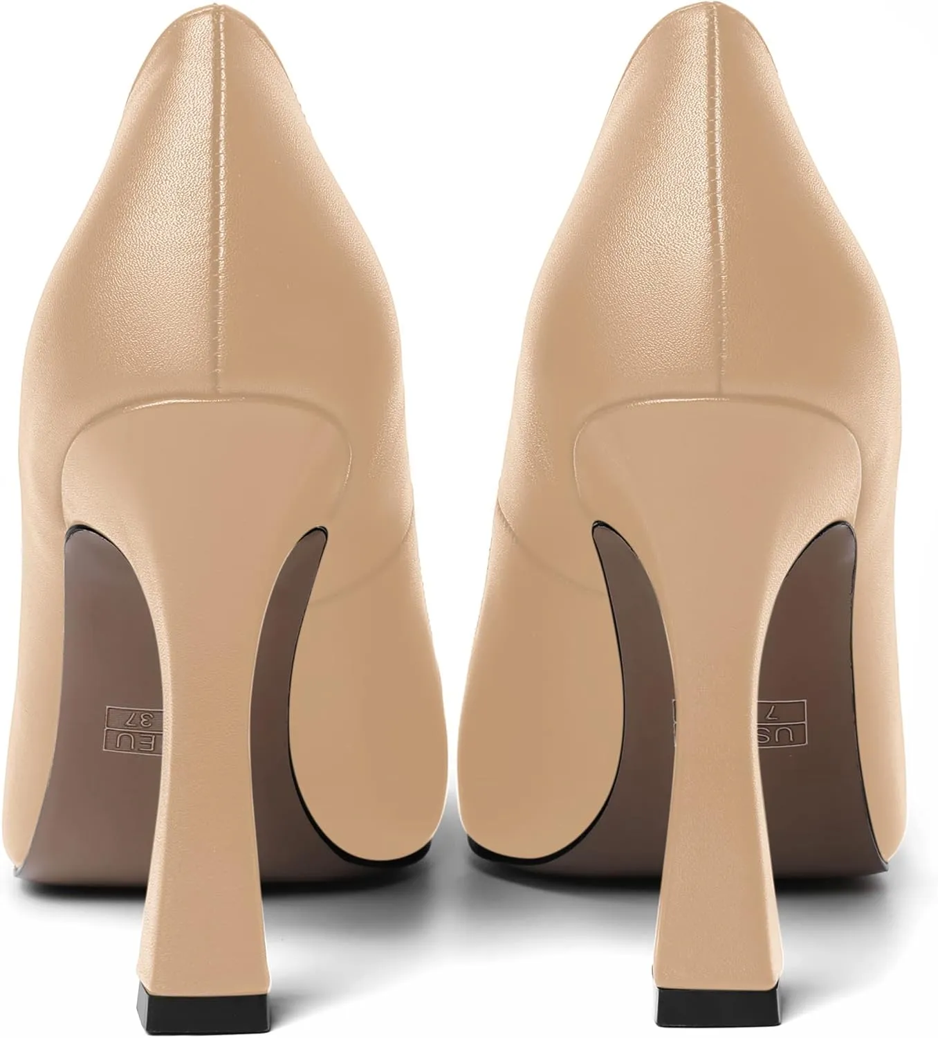 AMBELIGHT Womens Pointed Toe Evening Matte Dress Slip On Solid Stiletto High Heel Pumps Shoes 4 Inch