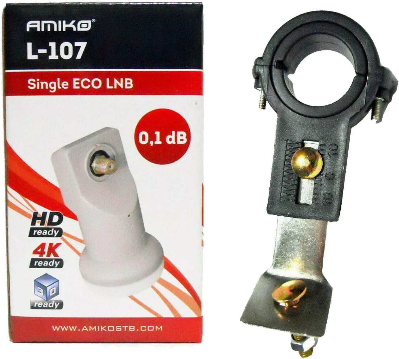 Amiko Single Output PLL Universal Linear Ku Satellite LNBF   Universal Single LNB Bracket