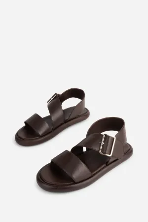 ANDREA LEATHER FLAT SANDAL
