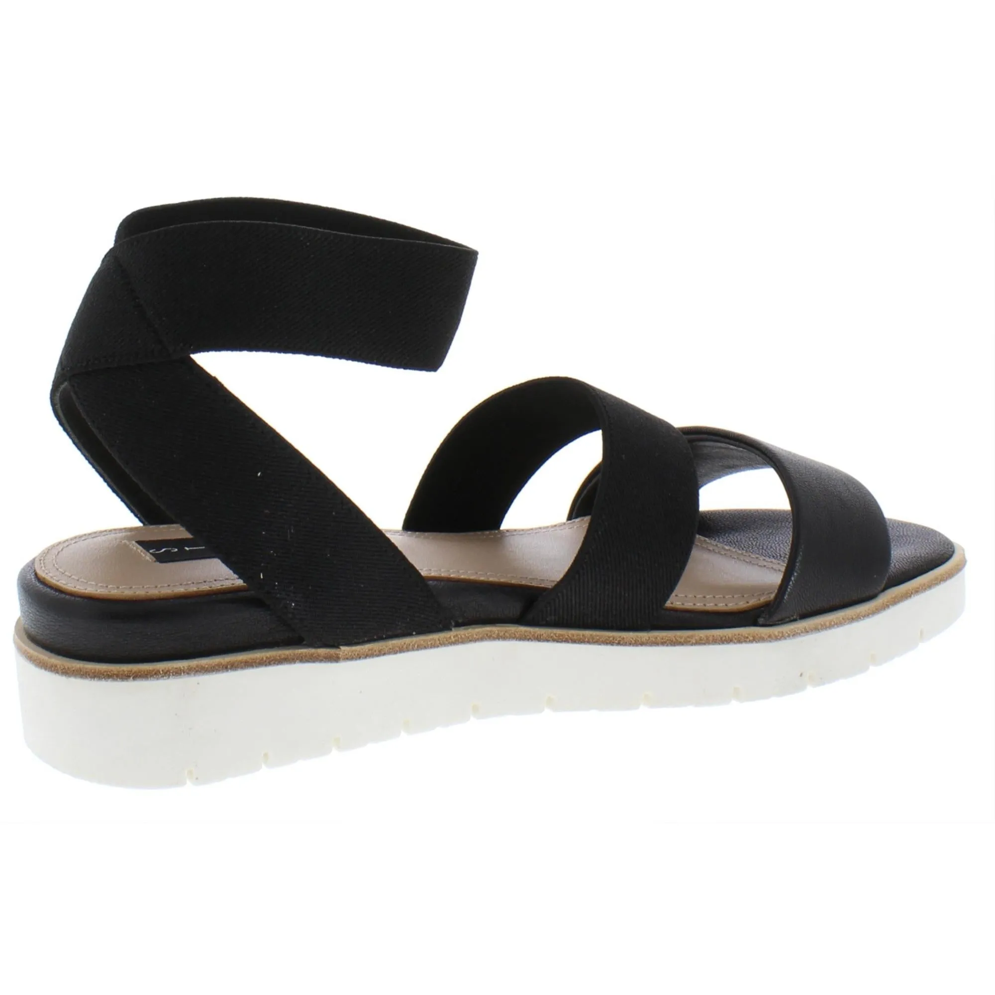 Ankle Black Fitted Steve Wedge Sandals Same-day shipping Strappy Gambel Strap Low Secure transactions Madden