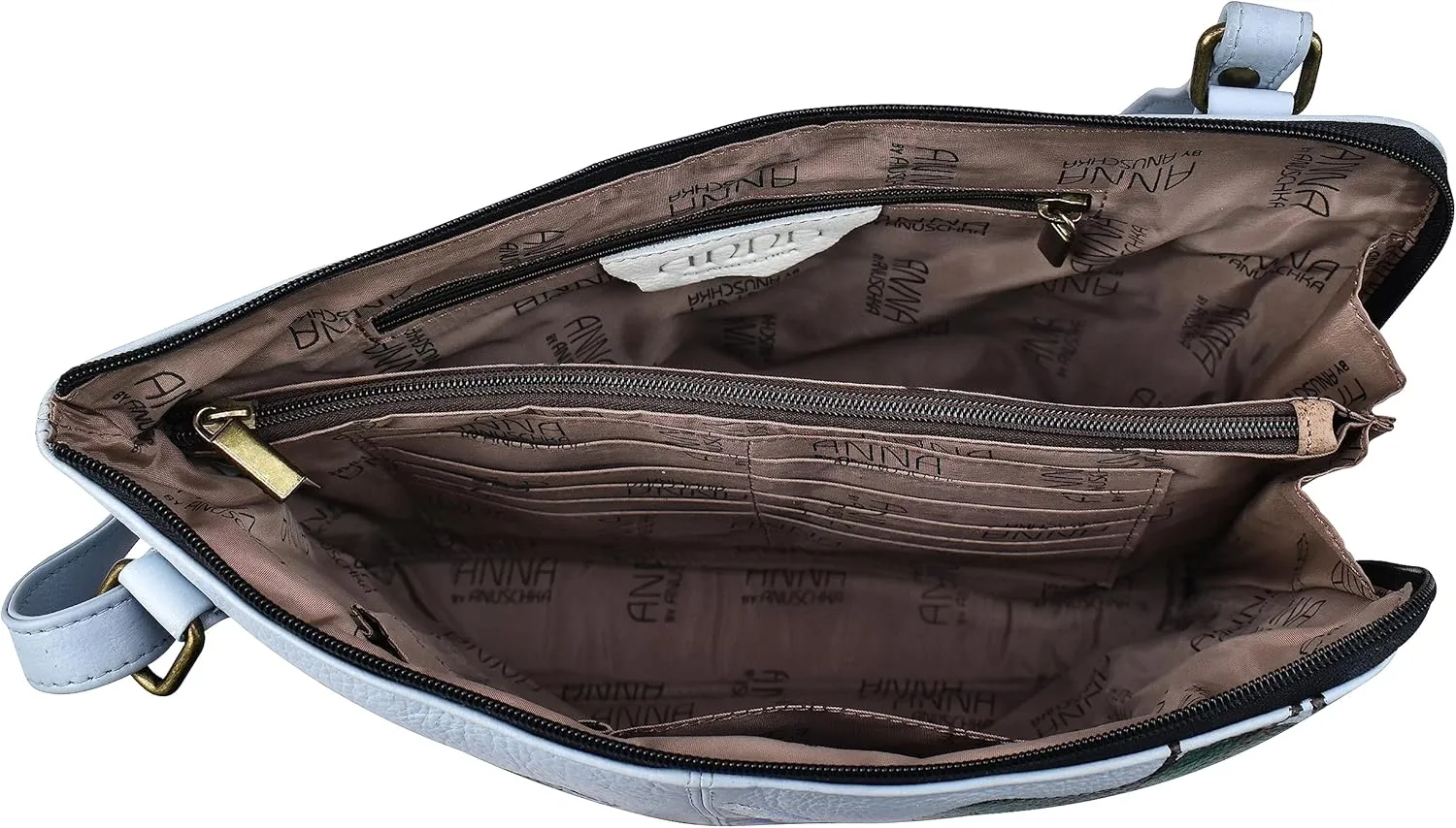 Anna by Anuschka Hand Painted Women’s Genuine Leather-Two-Sided Zip Travel Organizer