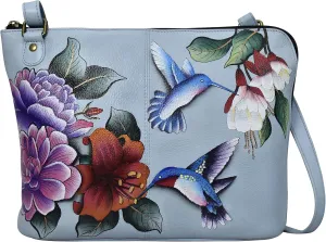 Anna by Anuschka Hand Painted Women’s Genuine Leather-Two-Sided Zip Travel Organizer