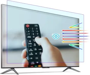 Anti Glare Film for TV 75 Inch Screen Protector, Outdoor Indoor 75 Inch Anti Glare TV Screen Film Matte Cover with Blue Light Glare Reduction Easy Install Kit (75 inch 1645mm)