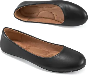 Aomigoct Flats for Women Ballets Shoes: Black 9.5 Dress Slip Comfortable Work Flats for 2025 - Casual Ladies Wedding Walking Flat