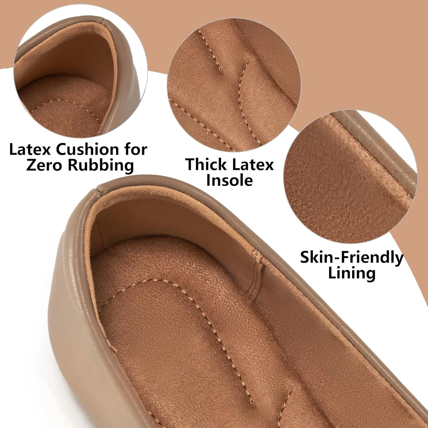 Aomigoct Flats for Women Ballets Shoes: Dress Slip Comfortable Work Flats for 2025 - Casual Ladies Wedding Walking Flat
