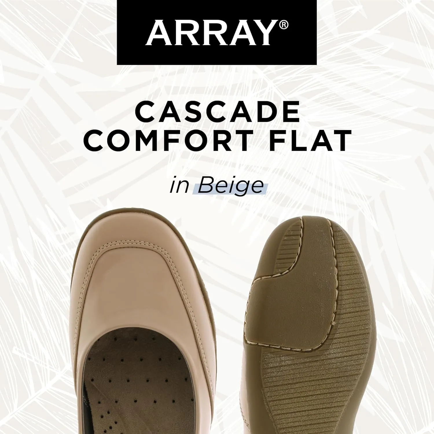 ARRAY Women's Cascade Two-Tone Comfort Flat with Rubber Sole