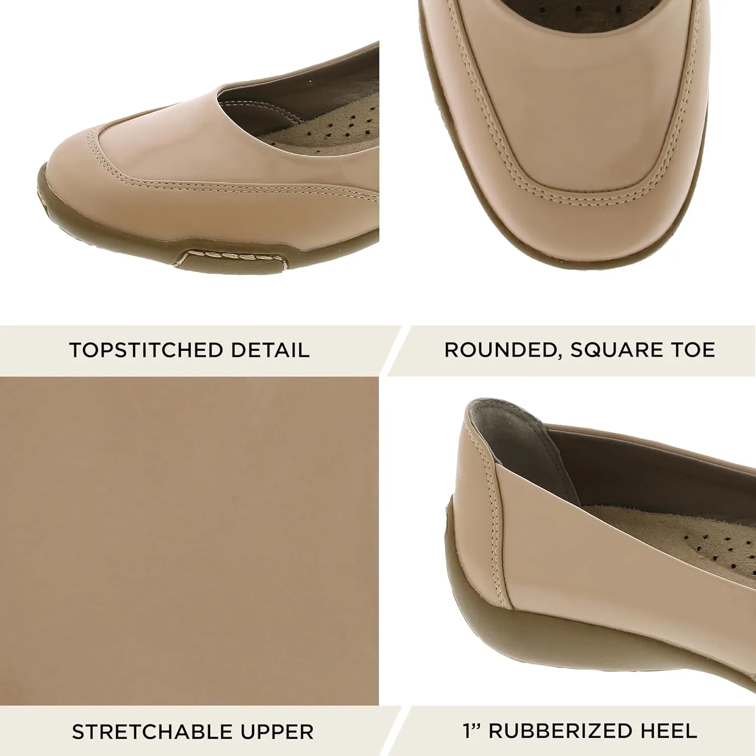 ARRAY Women's Cascade Two-Tone Comfort Flat with Rubber Sole