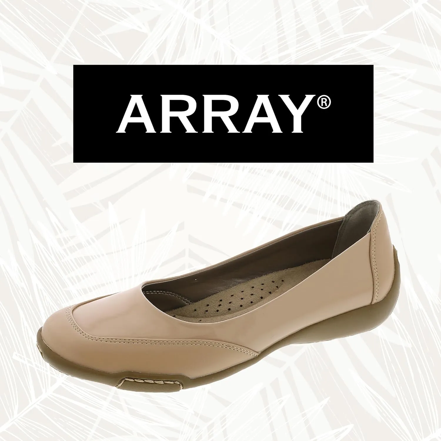 ARRAY Women's Cascade Two-Tone Comfort Flat with Rubber Sole