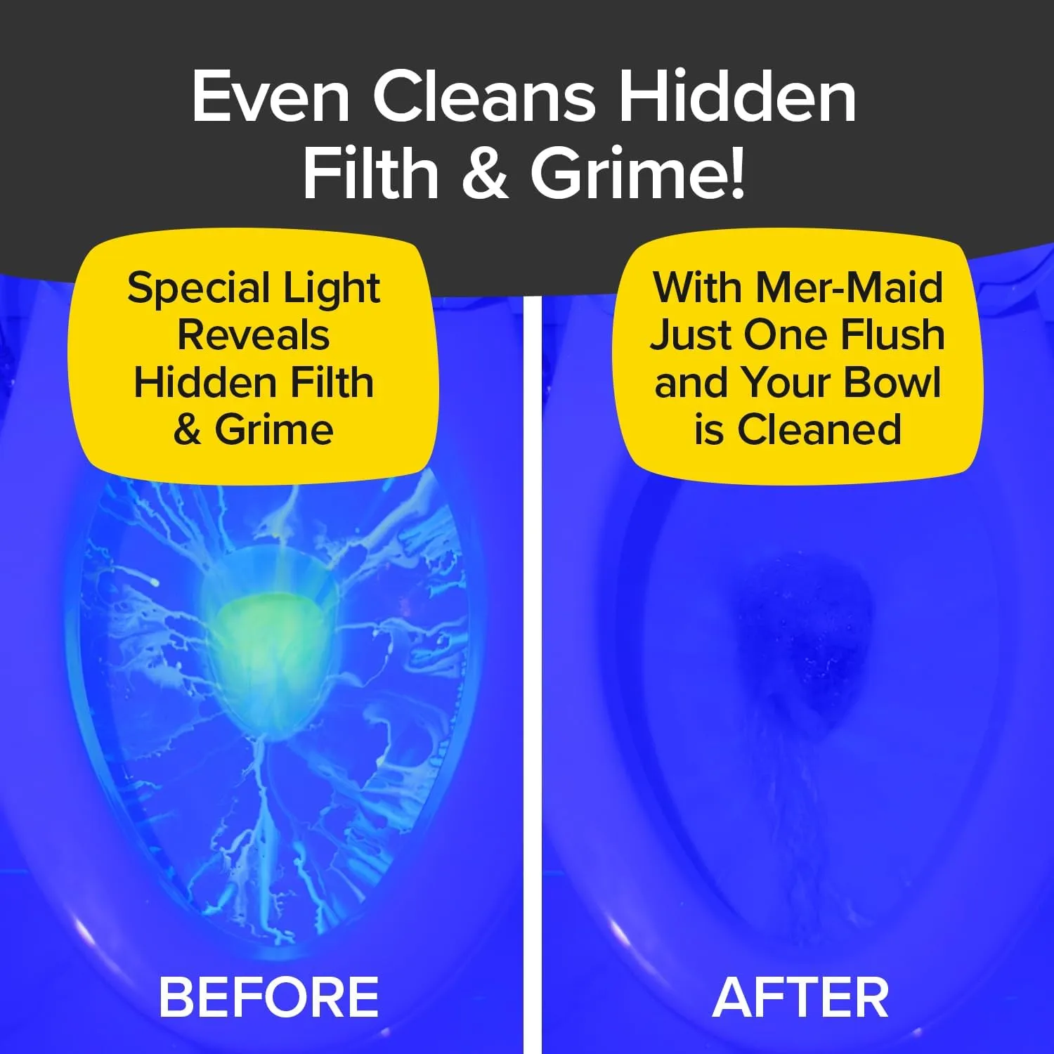 Automatic Toilet Bowl Cleaner, AS-SEEN-ON-TV, Cleans and Freshens with Every Flush, Ultra-Strength Concentrated Formula, Just Drop It in Your Tank, 4 Pack