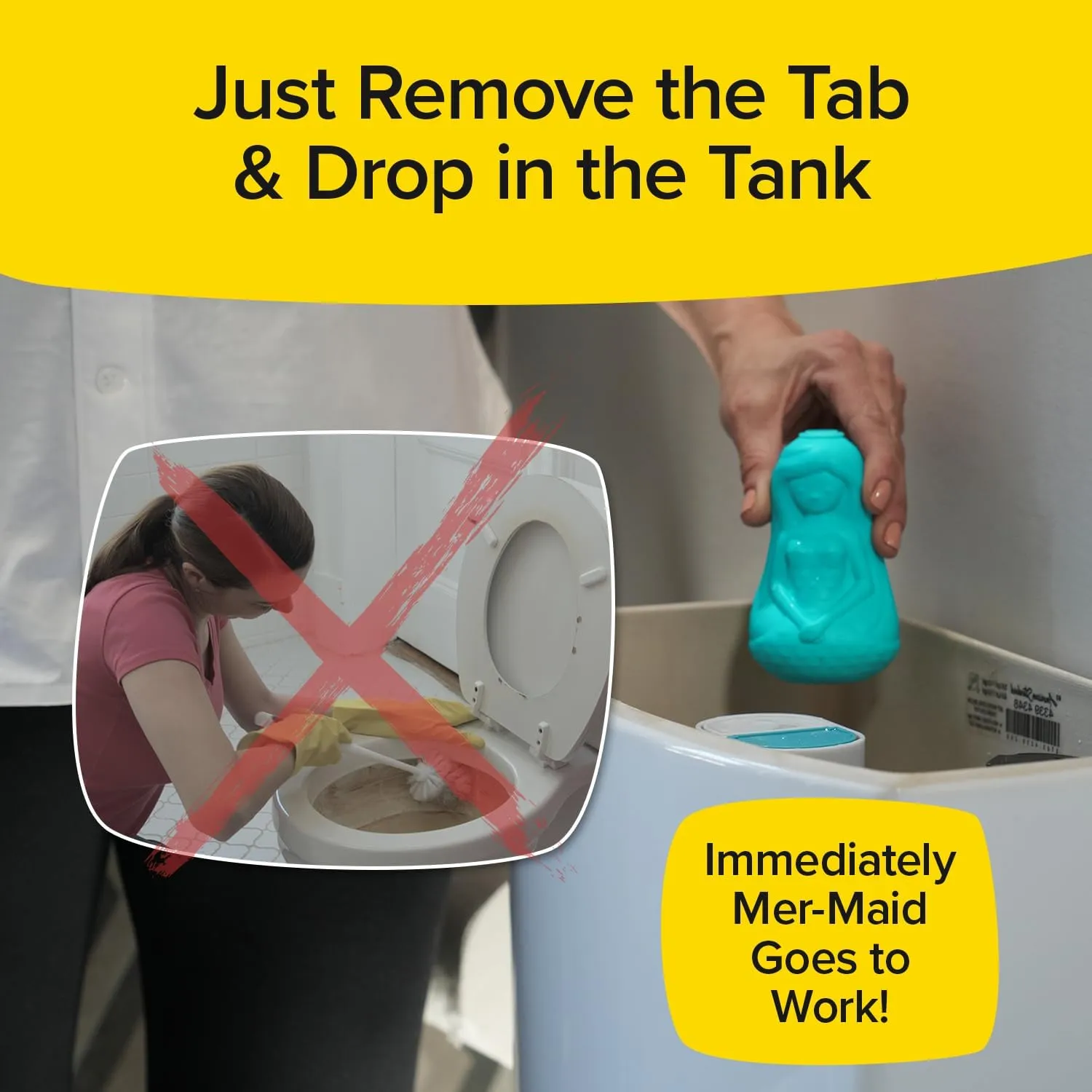 Automatic Toilet Bowl Cleaner, AS-SEEN-ON-TV, Cleans and Freshens with Every Flush, Ultra-Strength Concentrated Formula, Just Drop It in Your Tank, 4 Pack