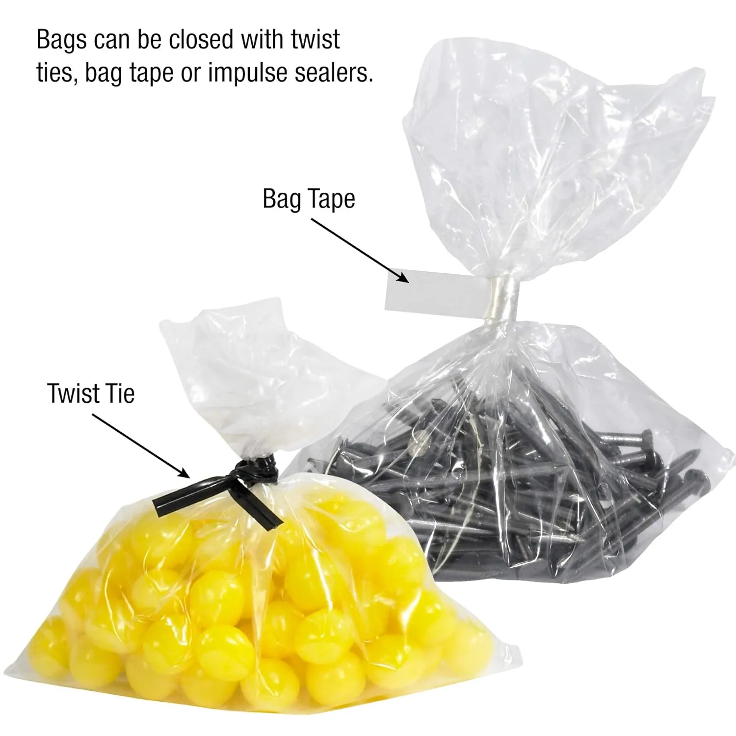 Aviditi 4" x 6" Flat Open Top Clear Plastic Poly Bags for Party Favors, Gifts, Parts, Storage, Packaging, and More, 1 Mil (Case of 1000)