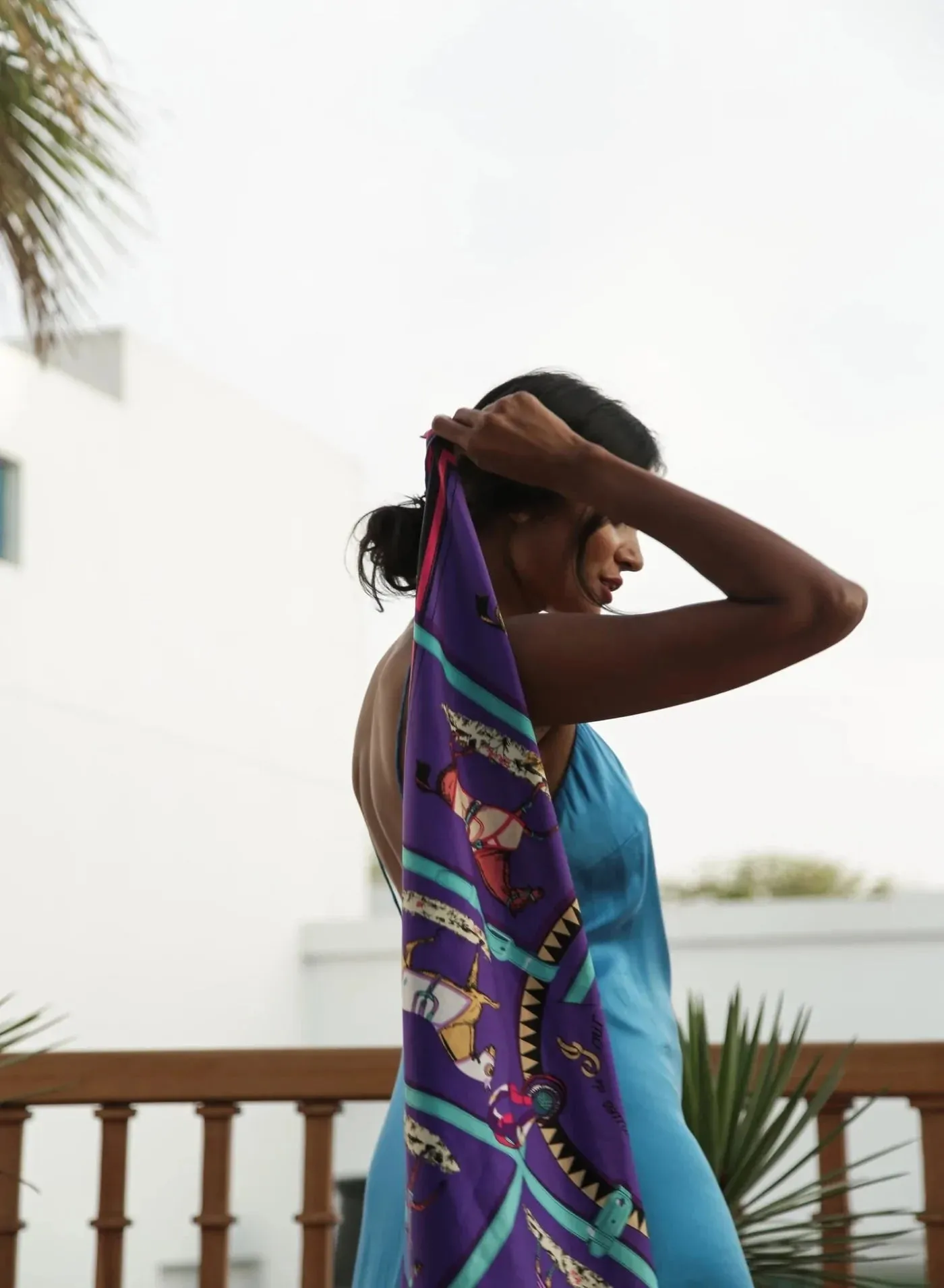 Azura Blue Open Back Dress