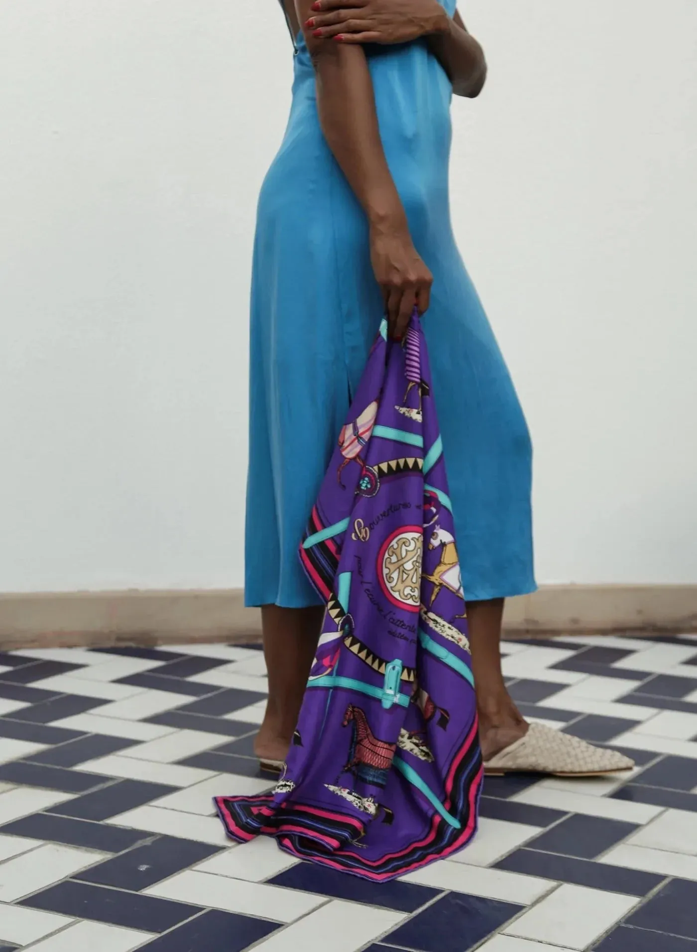 Azura Blue Open Back Dress