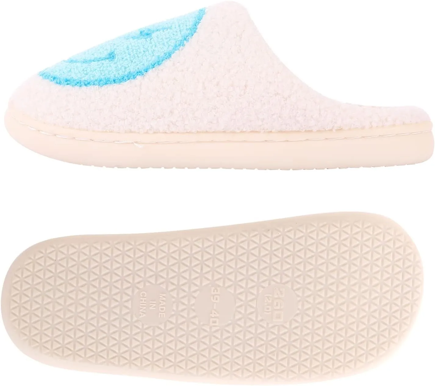 Bad Cute Bunny Slippers for Women Men Soft Fuzzy Slippers Warm Cozy Love Heart Slippers Plush Slip-On House Slippers
