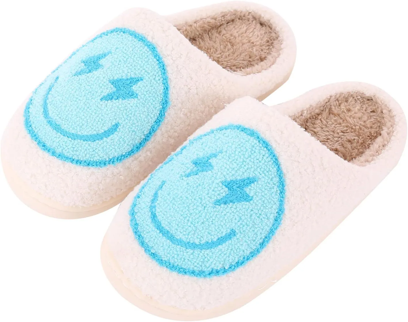 Bad Cute Bunny Slippers for Women Men Soft Fuzzy Slippers Warm Cozy Love Heart Slippers Plush Slip-On House Slippers
