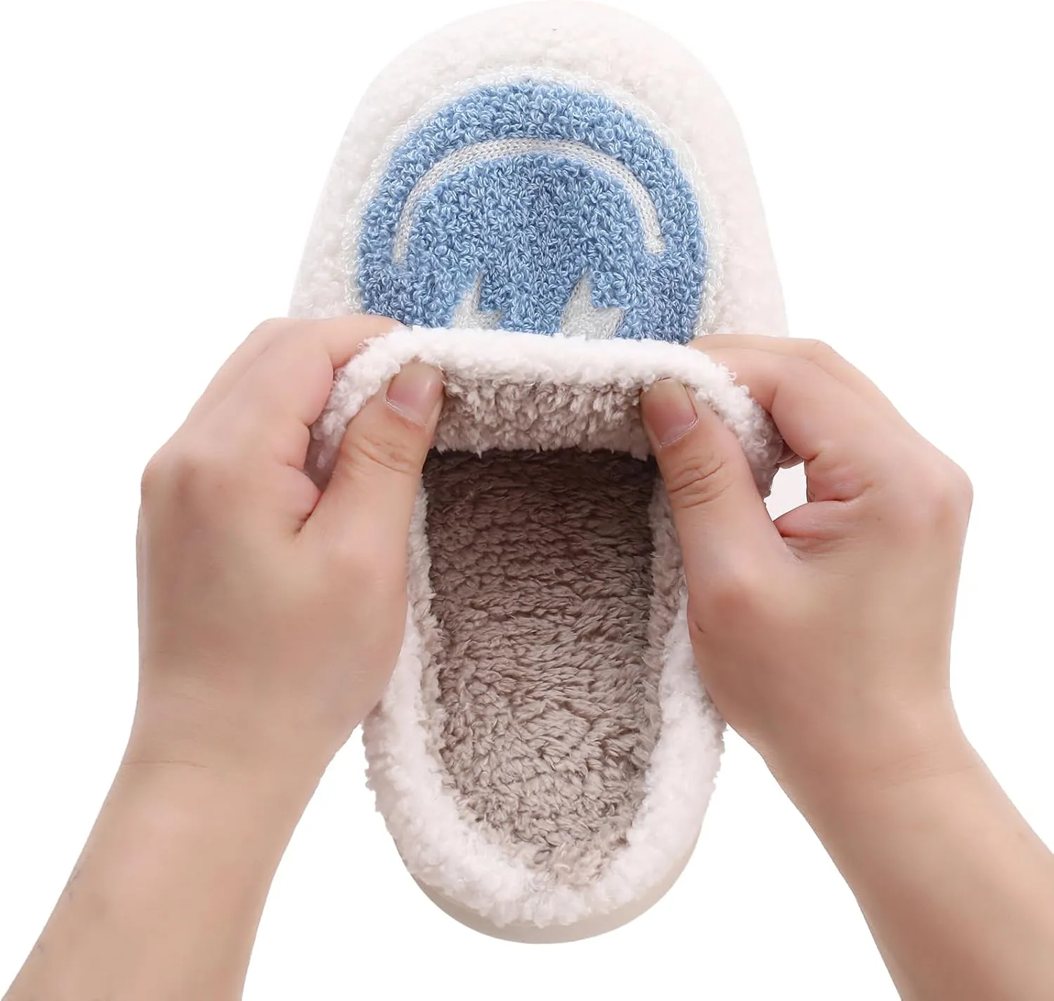 Bad Cute Bunny Slippers for Women Men Soft Fuzzy Slippers Warm Cozy Love Heart Slippers Plush Slip-On House Slippers