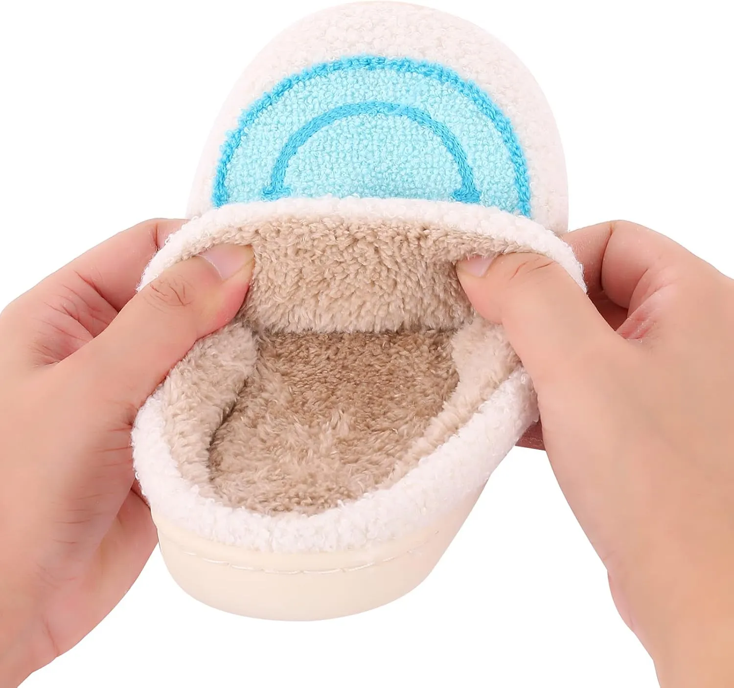 Bad Cute Bunny Slippers for Women Men Soft Fuzzy Slippers Warm Cozy Love Heart Slippers Plush Slip-On House Slippers