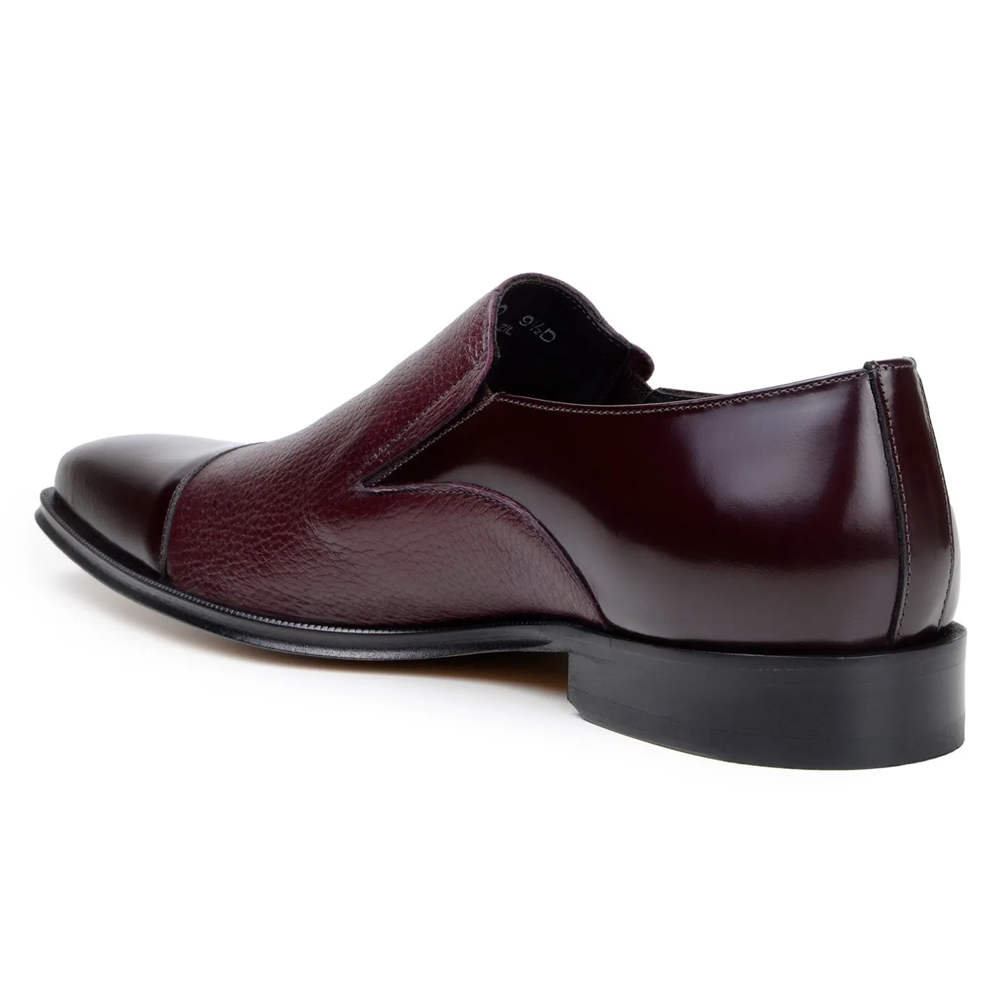 Belvedere Andreo in Burgundy Premium Italian Deerskin & Nappa Leather Slip-Ons